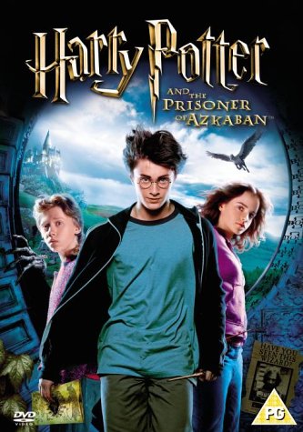 DVD cover for āHarry Potter and the Prisoner of Azkabanā featuring Harry, Ron, and Hermione.