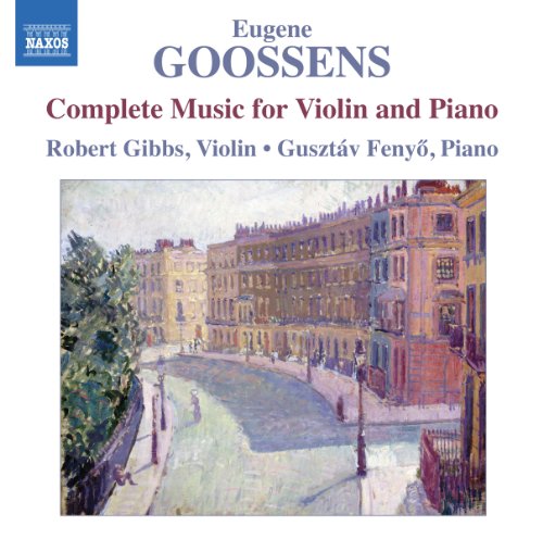 CD cover for Goossens’ complete violin and piano music, with a painting.