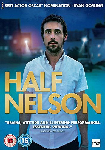 DVD cover for Half Nelson featuring a portrait of Ryan Gosling against a street.