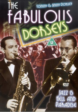 DVD cover featuring Tommy and Jimmy Dorsey playing saxophone and trombone.