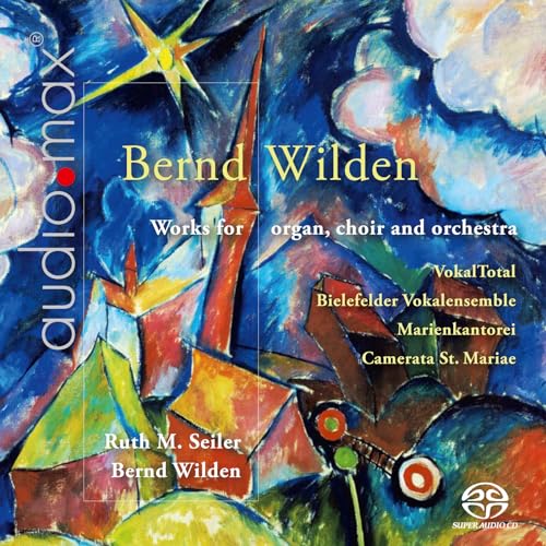 CD cover for Bernd Wilden’s orchestral works, abstract art design.