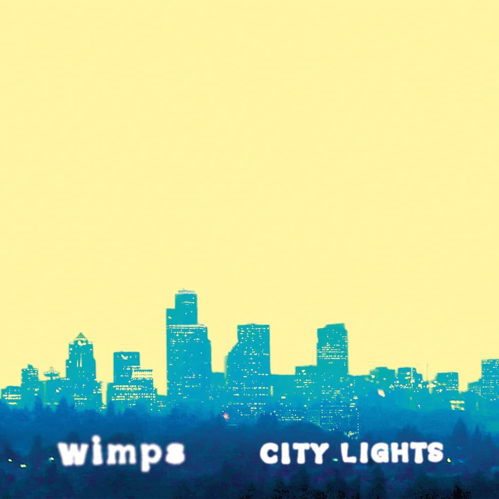 Vinyl record cover: City Lights skyline with band name "wimps" below.