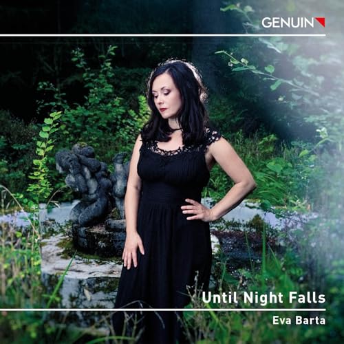 CD cover: Eva Barta portrait in a garden, dark dress, album title.