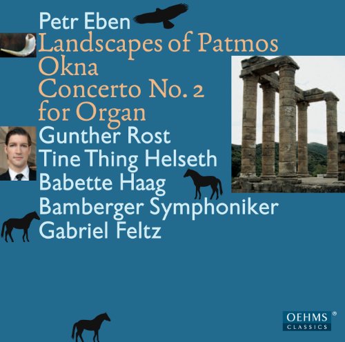 CD cover for "Landscapes of Patmos" featuring ruins and portraits.