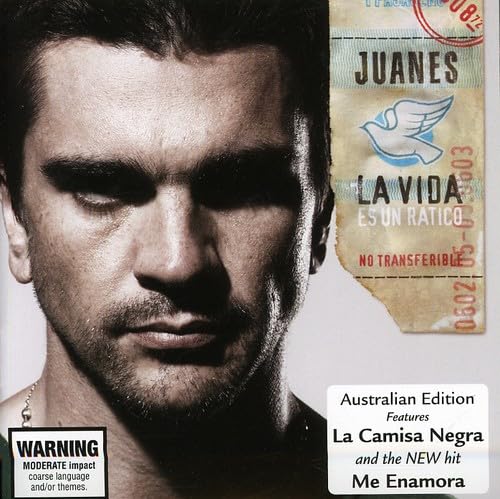 CD cover featuring a portrait of Juanes and a dove illustration.