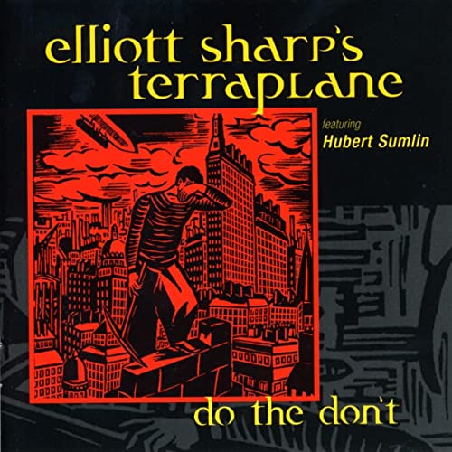 CD cover: red cityscape with a figure holding a guitar, text above.