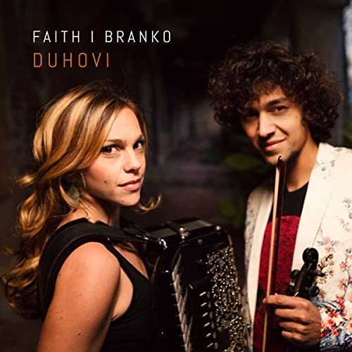 CD cover featuring a woman and man with a violin and accordion.