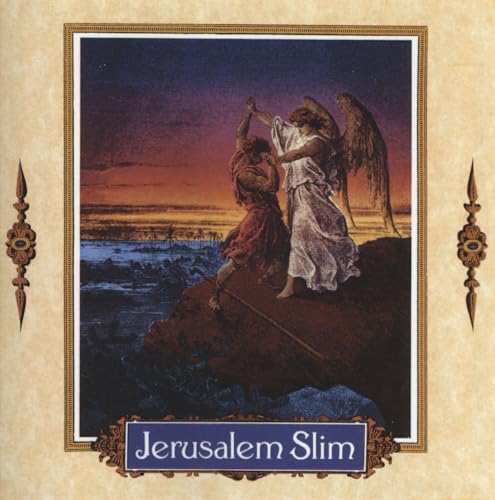 CD cover: angel and figure struggle on a cliffside, ornate frame.