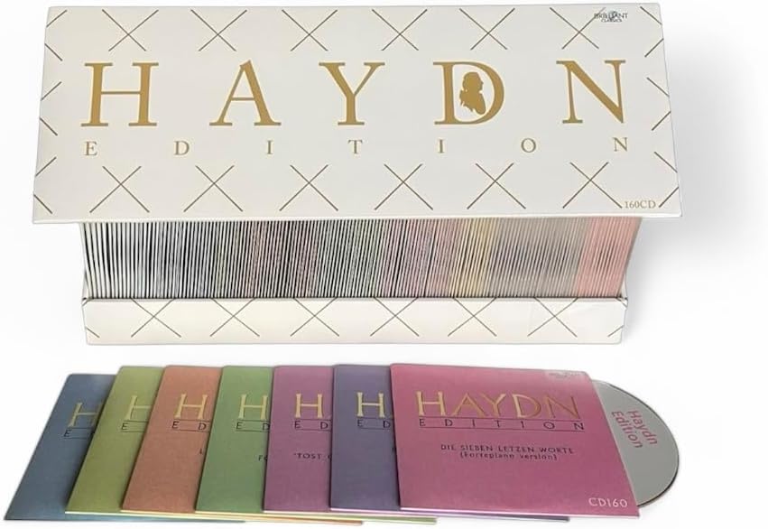 Box set of "Haydn Edition" CDs with patterned cover and spines.