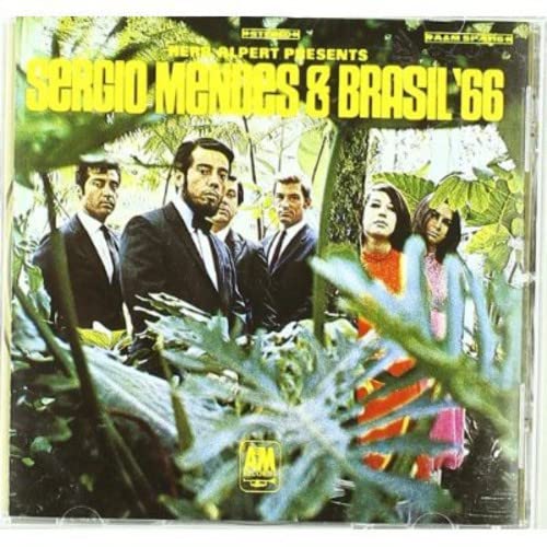 Album cover featuring Sergio Mendes and Brasil '66 members standing among tropical plants.