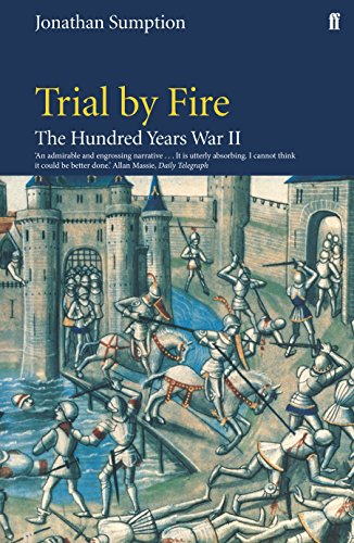 Book cover showing a medieval battle scene with knights in armor outside a castle.