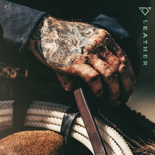 CD cover for Cody Johnson’s “Leather” featuring a tattooed hand and rope.