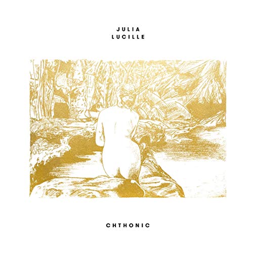 Gold-toned album cover depicting a nude figure in a forest landscape.