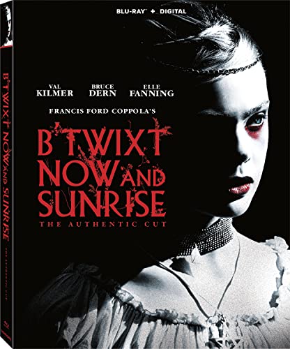 Blu-ray cover for "B'twixt Now and Sunrise" featuring Elle Fanning in a ghostly portrait.