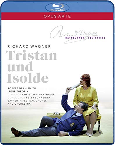 Blu-ray cover for Wagner’s *Tristan und Isolde* opera, featuring performers.