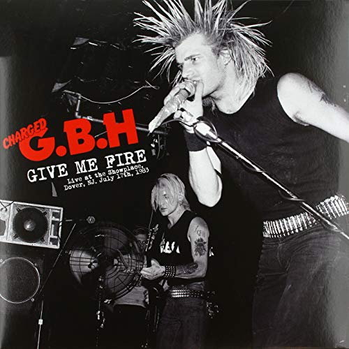 Black and white album cover featuring a punk rock singer with a microphone.
