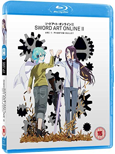 Blu-ray cover for Sword Art Online II - Part 1, featuring two anime characters.