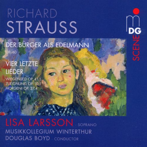 CD cover for Richard Strauss opera featuring portrait and floral painting.