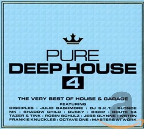 CD cover for “Pure Deep House 4” with a crown and text listing artists.