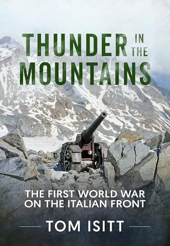 Book cover: mountains, a cannon, and text “Thunder in the Mountains”.