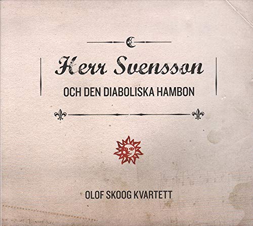 CD cover with ornate text, a red sunburst, and beige textured background.