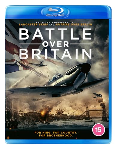 “Battle Over Britain” Blu-ray cover featuring a Spitfire plane and London skyline.
