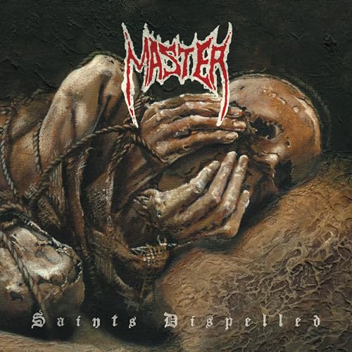 Dark album cover depicting a bound, distressed figure with the band name "Master".