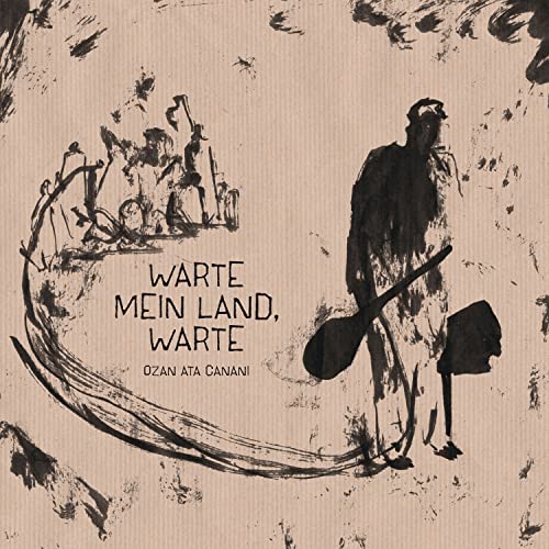 CD cover with black sketch of a man with a guitar.