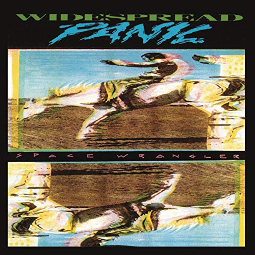 Widespread Panic “Space Wrangler” CD cover with a cowboy riding a horse.