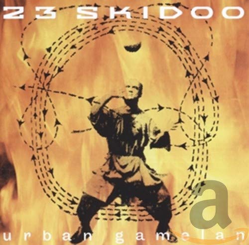 CD cover for "23 Skidoo - Urban Gamelan" featuring a silhouetted figure.