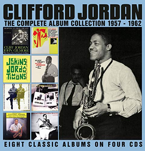 Clifford Jordan album cover featuring a smiling musician with a saxophone.
