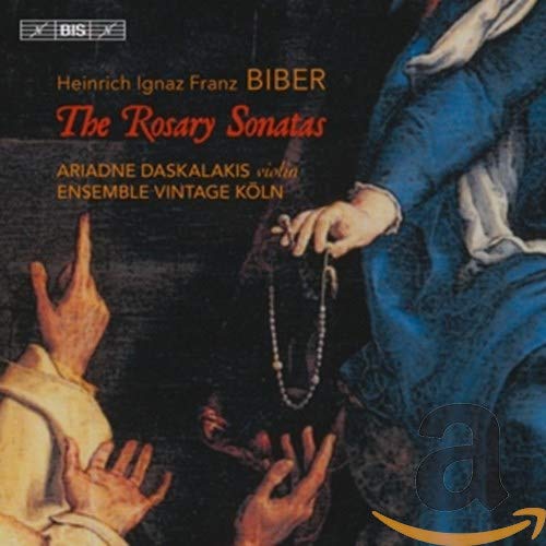 CD cover: detail of hands and blue fabric from a Baroque painting.