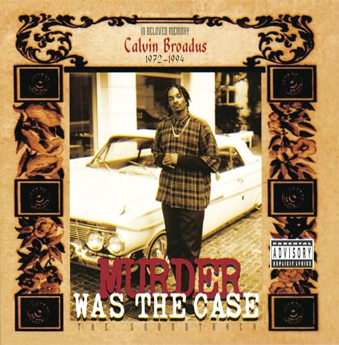 Snoop Dogg album cover, "Murder Was The Case," with a vintage car.