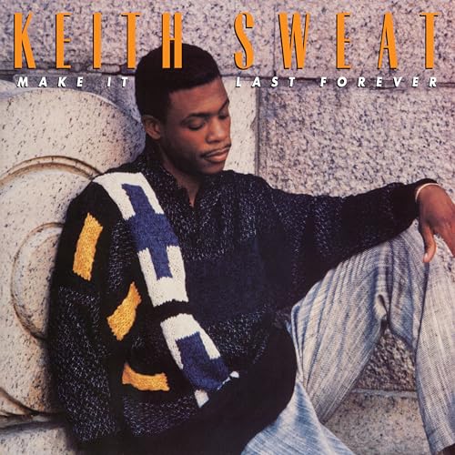 Keith Sweat album cover, featuring a portrait of the artist in colorful clothing.
