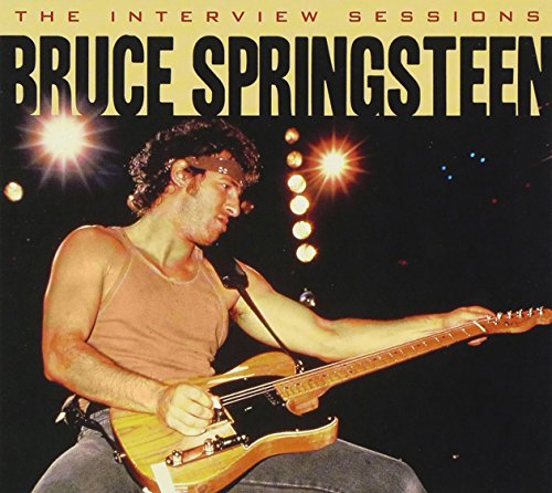 Bruce Springsteen playing guitar onstage, album cover for "The Interview Sessions.