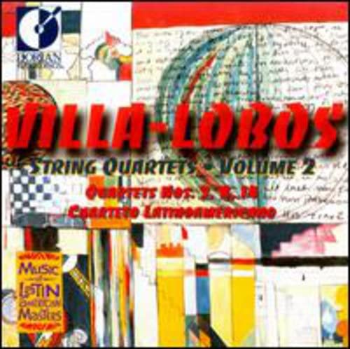 CD cover for Villa-Lobos string quartets, Volume 2, by Cuerteto Latinoamericano.