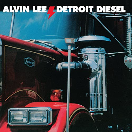 Album cover for Alvin Lee’s “Detroit Diesel” featuring a red truck.