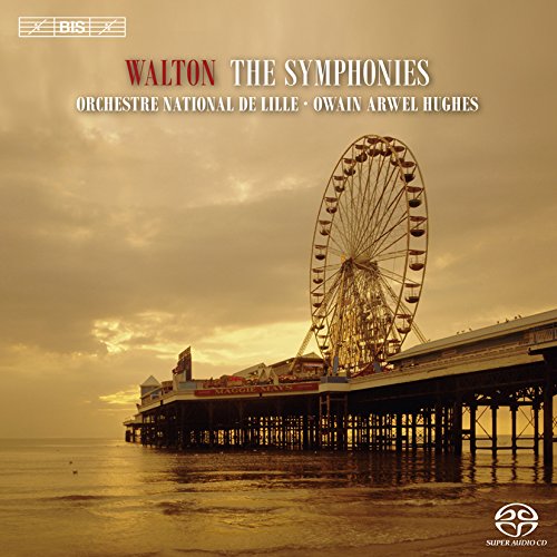 CD cover for Walton’s symphonies featuring a pier and Ferris wheel.
