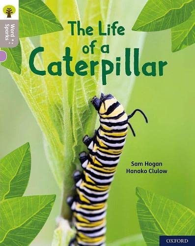 Book cover featuring a striped caterpillar on a green plant stem.