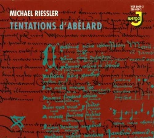 CD cover with red background, handwritten script, and teal accents.
