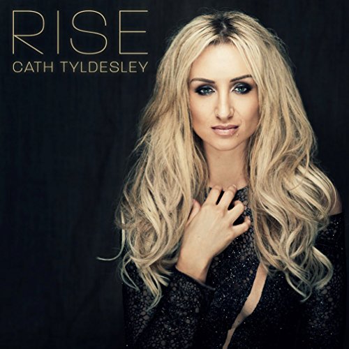 CD cover for “Rise” featuring blonde woman, Cath Tydesley, in black lace.