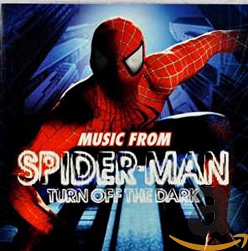 Spider-Man "Turn Off The Dark" CD cover with red superhero figure.