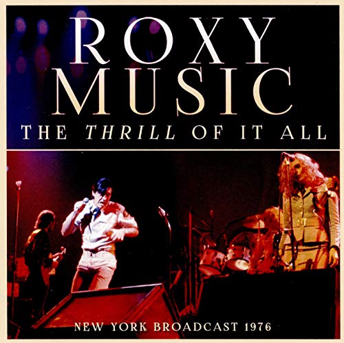 Roxy Music album cover: band performing live in 1976, New York.