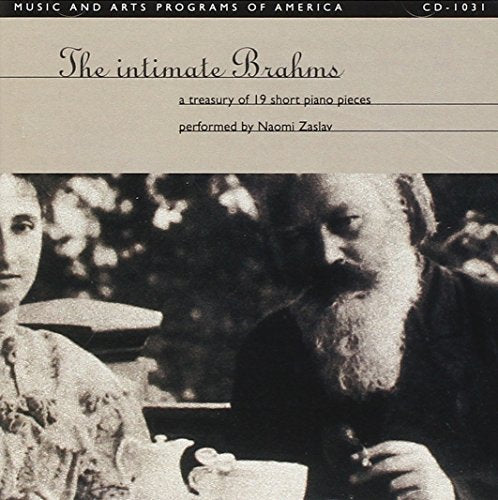 CD cover featuring sepia-toned portraits of Johannes Brahms and a young woman.