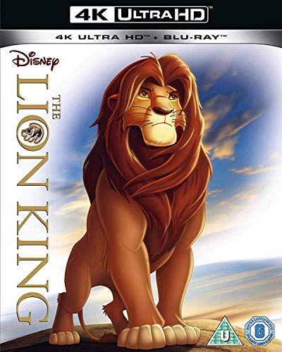 The Lion King 4K Ultra HD Blu-ray cover featuring Simba’s face.