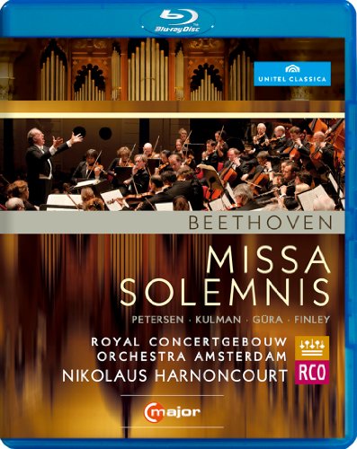 Blu-ray cover for Beethoven's *Missa Solemnis* featuring an orchestra performance.