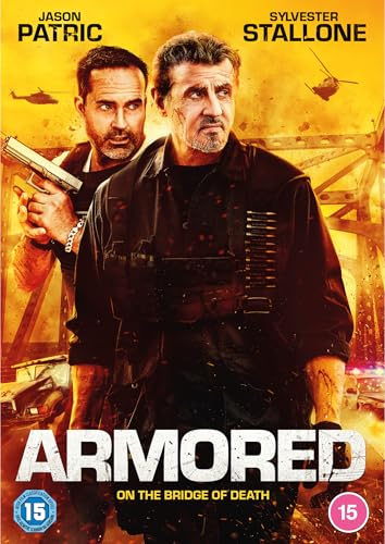 DVD cover for "Armored" featuring Jason Patric and Sylvester Stallone with guns.