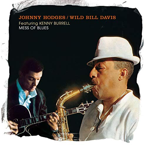 Jazz musicians Johnny Hodges and Wild Bill Davis playing saxophone and guitar.