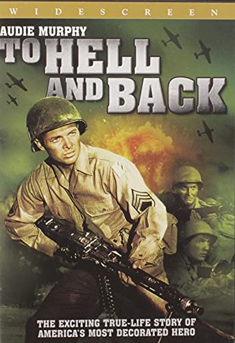 DVD cover for "To Hell & Back" featuring Audie Murphy in uniform.