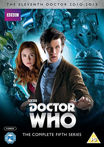 Doctor Who Series 5 DVD cover featuring the Eleventh Doctor, Amy Pond, and aliens.